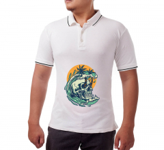 Men's Cotton Polo Shirt - Printed