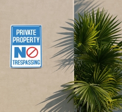No Trespassing Patio Signs