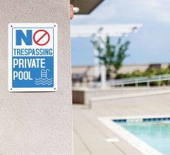 No Trespassing Pool Signs