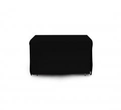 4' Open Corner Table Covers - Black - 4 Sided