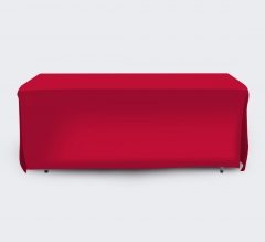 8' Open Corner Table Covers - Red
