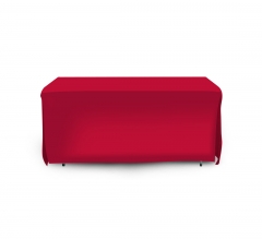 6' Open Corner Table Covers - Red
