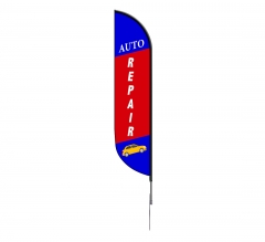 Pre-Printed Auto Repair Feather Flag