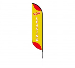 Pre-Printed Now Leasing Feather Flag