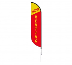 Pre-Printed Now Renting Feather Flag