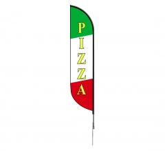 Pre-Printed Pizza Feather Flag