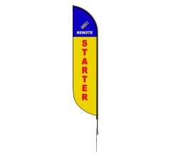Pre-Printed Remote Starter Feather Flag
