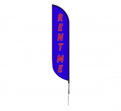 Pre-Printed Rent Me Feather Flag