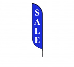 Pre-Printed Sale Feather Flag - Blue