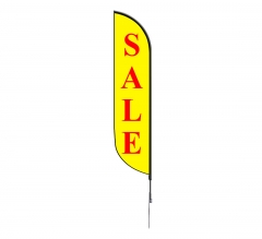Pre-Printed Sale Feather Flag - Yellow