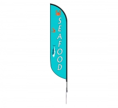 Pre-Printed Seafood Feather Flag