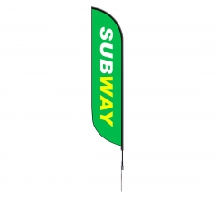 Pre-Printed Subway Feather Flag