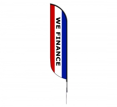 Pre-Printed We Finance Feather Flag