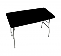 4' Rectangle Table Toppers - Black