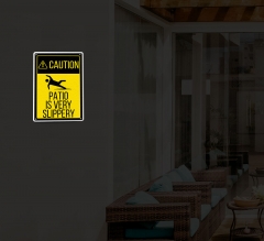 Reflective Caution Patio Signs