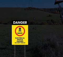 Reflective Danger Yard Signs