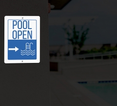 Reflective Directional Pool Signs