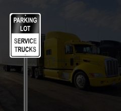 Reflective Truck Parking Only Signs