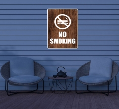 Reflective No Smoking Patio Signs