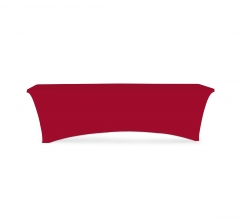 8' Stretch Table Covers - Red - 4 Sided