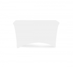 4' Stretch Table Covers - White - Zipper Back