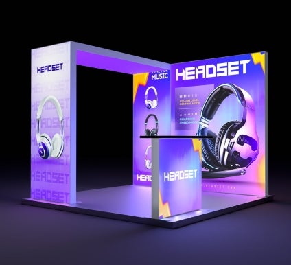 10 Ft Backlit Trade Show Display - Design 1