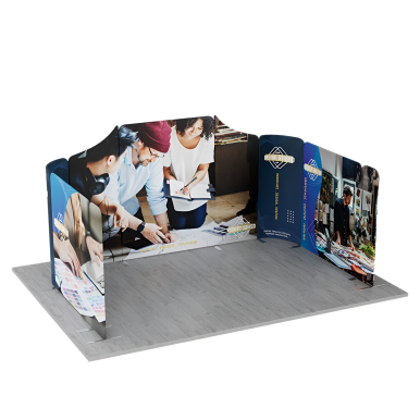 16.4x10ft Magnetic Modular Fabric Displays - U Shape