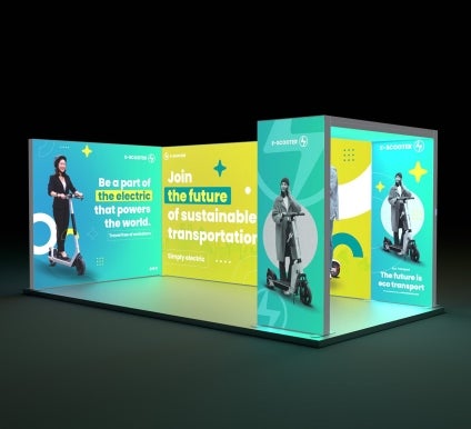 20 Ft Backlit Trade Show Display - Design 1