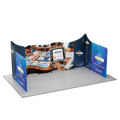 20ft Magnetic Modular Fabric Displays - U Shape