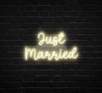Just Married Neon Sign