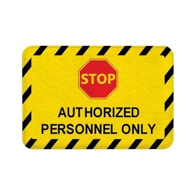 Authorized Personnel Only Floor Mats
