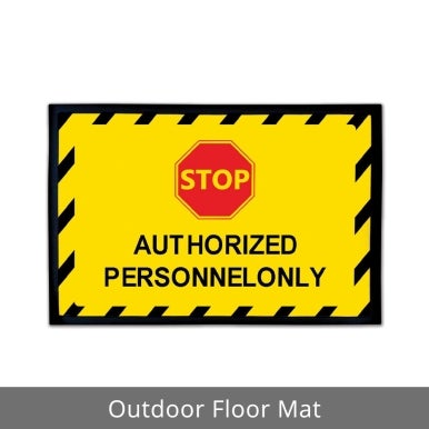 Authorized Personnel Only Outdoor Floor Mats