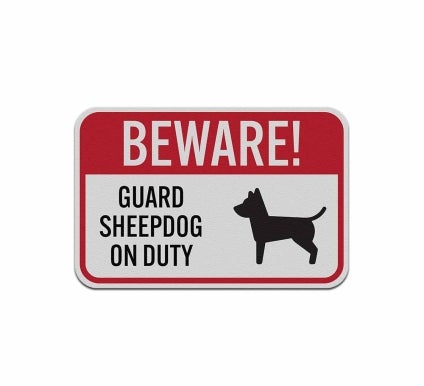 Beware Of Dog Breed Aluminum Sign (Reflective)