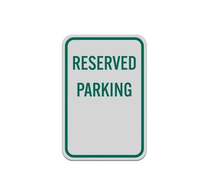 Reserved Parking Horizontal Aluminum Sign (Reflective)