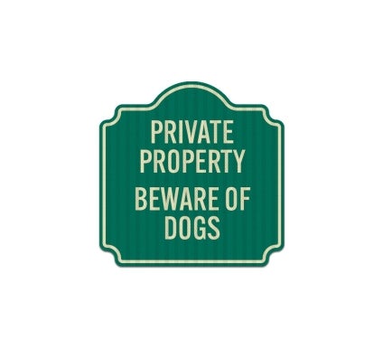 Beware Of Dogs Aluminum Sign (EGR Reflective)