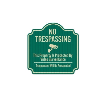 Trespassers Will Be Prosecuted Aluminum Sign (EGR Reflective)