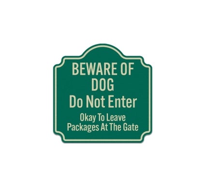 Beware Of Dog Do Not Enter Aluminum Sign (Reflective)