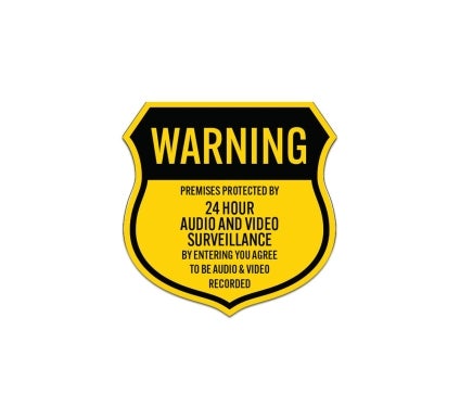 24 Hour Surveillance Decal (Non Reflective)