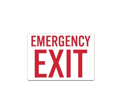 Emergency Exit Decal (Non Reflective)