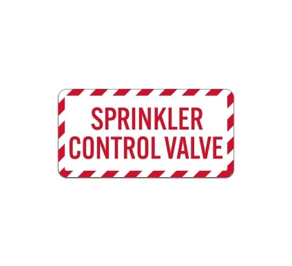 Sprinkler Control Valve Decal (Non Reflective)