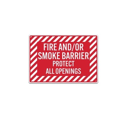 Fire & Smoke Barrier Decal (Non Reflective)