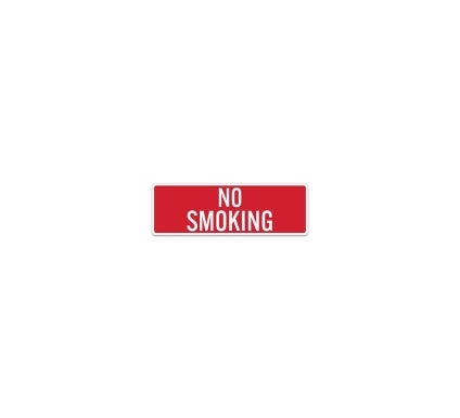 No Smoking Horizontal Decal (Non Reflective)