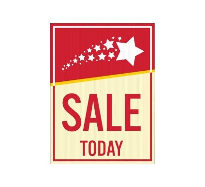 Sale Sale Today Corflute Sign (Non Reflective)