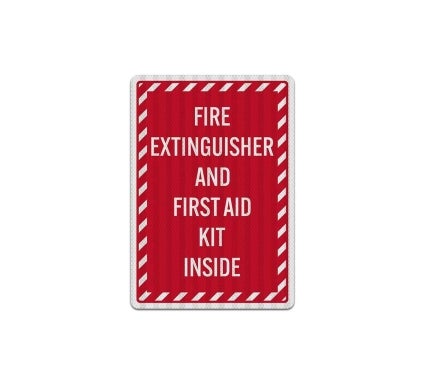 Fire Extinguisher & First Aid Decal (EGR Reflective)