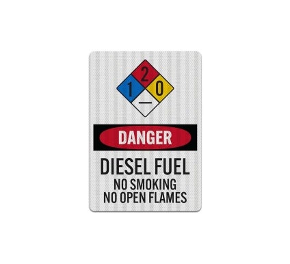 No Smoking No Open Flames Decal (EGR Reflective)