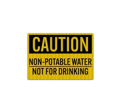 Non Potable Water Decal (EGR Reflective)