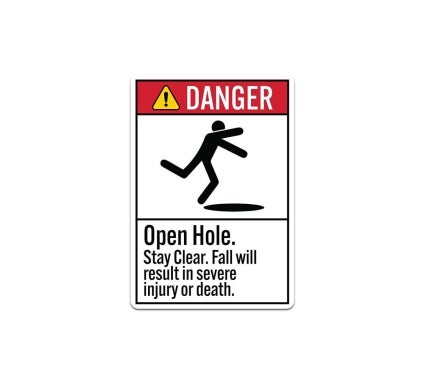 Fall Will Result In Severe Injury Decal (Non Reflective)