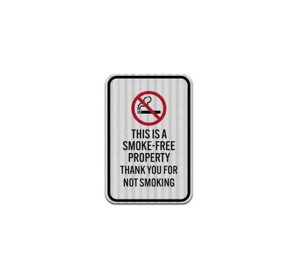 No Smoking Aluminum Sign (HIP Reflective)