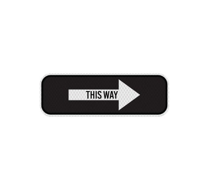 Directional This Way Road Aluminum Sign (Diamond Reflective)