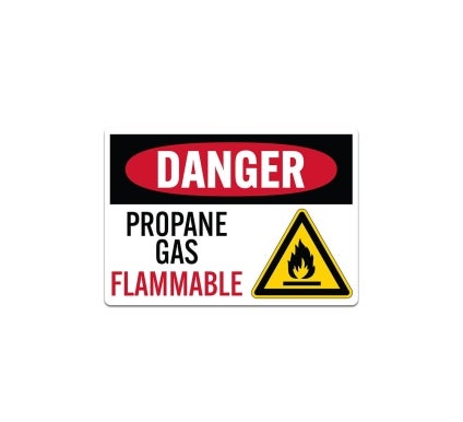 OSHA Propane Gas Decal (Non Reflective)